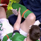 Illustration for article titled Irelands Seamus Coleman Gets His Leg Snapped By Welsh Defender In World Cup Qualifier